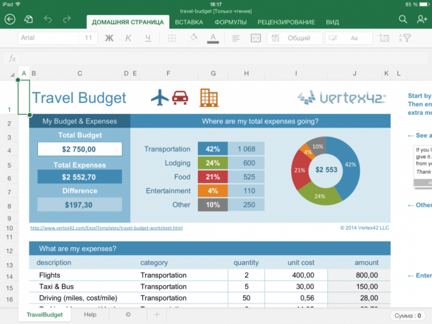 Jak obliczyć koszt przejazdu w programie Excel