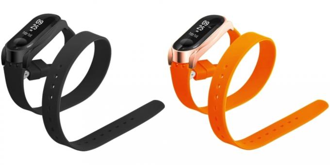 Silikonowy pasek dla Xiaomi Mi Band 3 na dwa zawinięcia