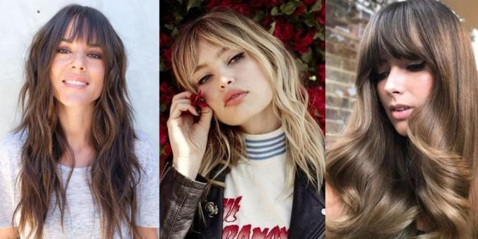 modne fryzury damskie 2019: długie włosy hippie