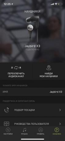 Jaybird X3: aplikacja mobilna