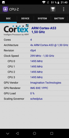 UMIDIGI A3: CPU-Z (SOC)