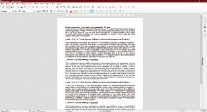 Policz liczbę znaków w tekście: LibreOffice Writer