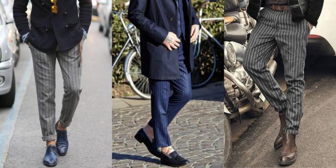 Najmodniejsze męskie spodnie: Spodnie w pasie pionowym