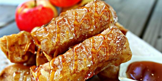 Przepisy z jabłkami: Toast bułki z nadzieniem jabłkowym