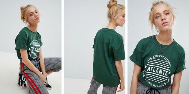 Moda damska koszulki z europejskich sklepów: Koszulka Daisy Ulica Zielona