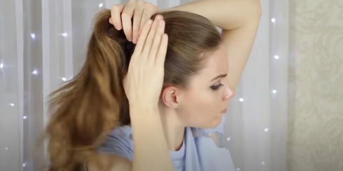 Okrągłe fryzury na twarz dla kobiet: kucyk włosy