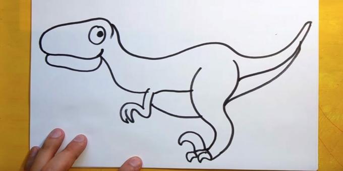 Narysuj przednią łapę oraz brzuch dinozaura.