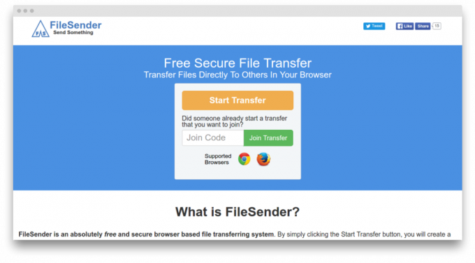 ekran FileSender