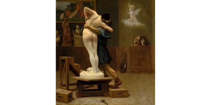 Relacje parasocjalne: Pigmalion i Galatea, obraz Jean-Léon Jerome, 1890