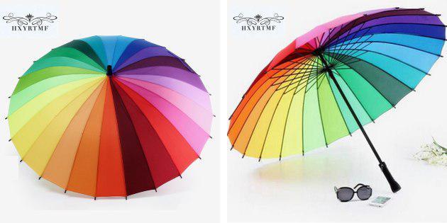 wielobarwny parasol