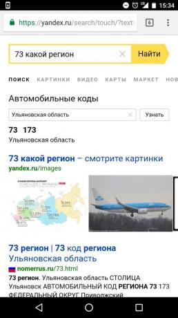 Yandex „: Szukaj według regionu