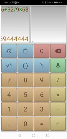 Kalkulator dla Androida: Okno innej kalkulacji