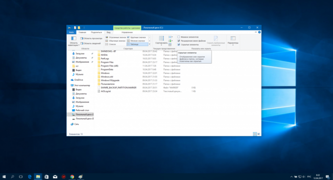 Konfiguracja systemu Windows 10: ukryte przedmioty i rozszerzenia plików