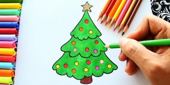 Jak rysować ołówkiem futrzany drzewo lub długopisem