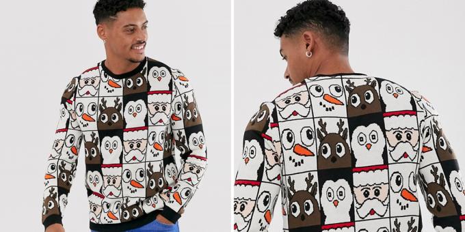 Boże Narodzenie sweter z ciągłym wzór Asos projekt