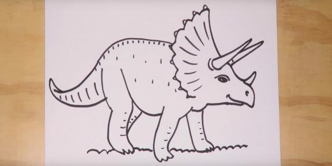 Jak narysować triceratopsa