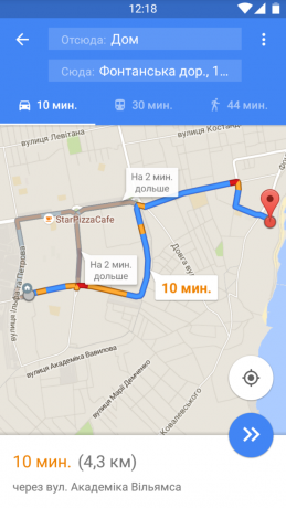 Mapy Google nawigacja auto