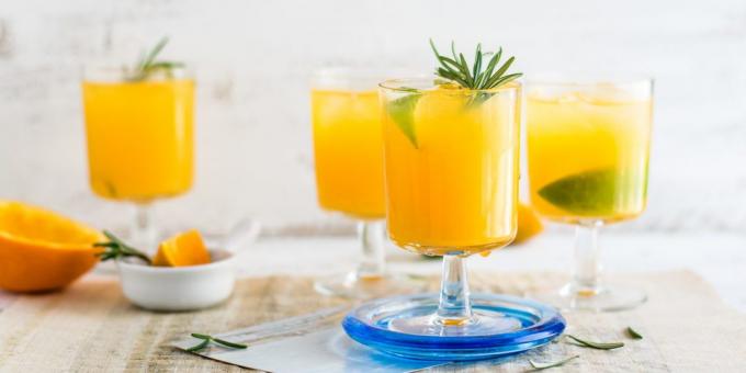 Recepty soki. pomarańczowy lemoniada