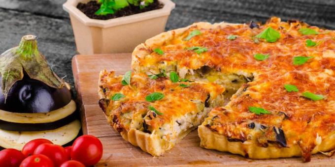 Quiche z bakłażanem i serem