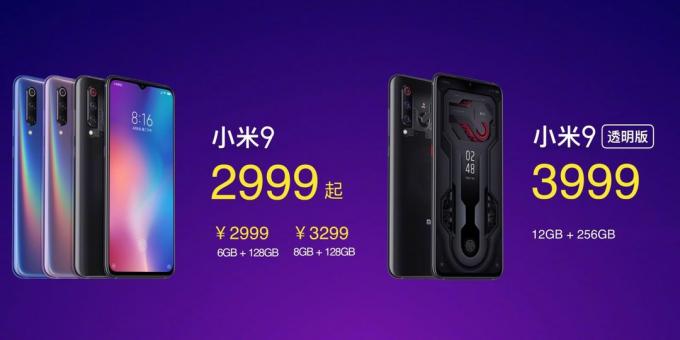 Cechy Xiaomi Mi 9: ceny