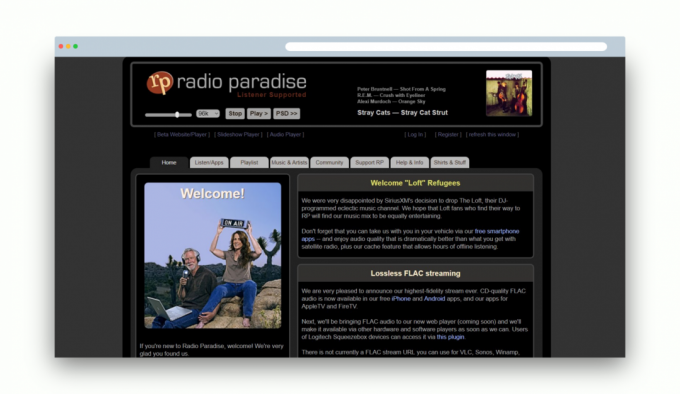 Muzyka w formacie w formacie FLAC: Radio Paradise