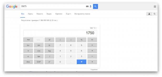 Szukaj w Google: Kalkulator