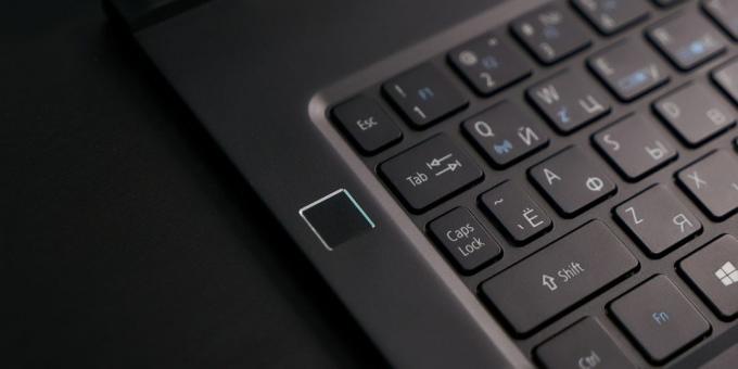 Acer Swift 7: czytnik linii papilarnych