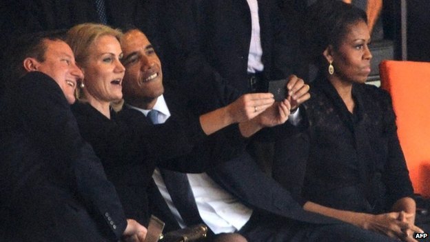 Selfie Obama, Helle Thorning-Schmidt i David Cameron