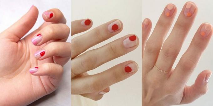 Pomysły na manicure na krótkie paznokcie: krople