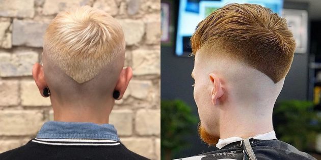 Modne fryzury męskie dla fanów sportów ekstremalnych: Cut trójkątne obrzynana