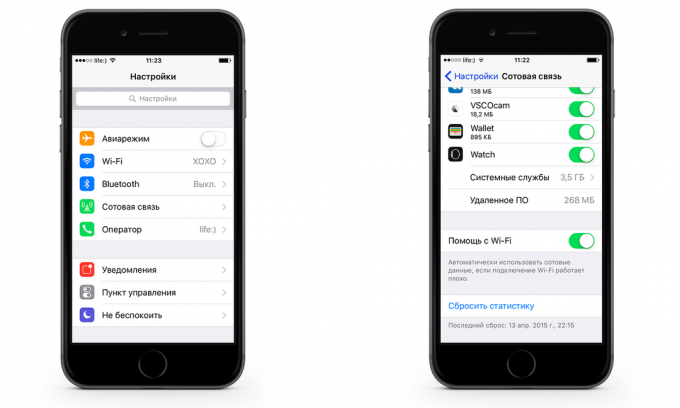 Jak zaoszczędzić na telefon ruchu danych iPhone z iOS 9. Wyłącz Wi-Fi Assist