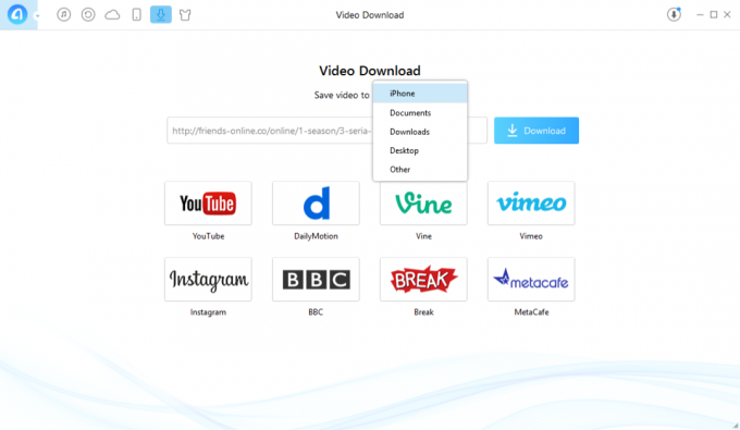 AnyTrans pomaga pobrać plik wideo na iPhonie i iPadzie