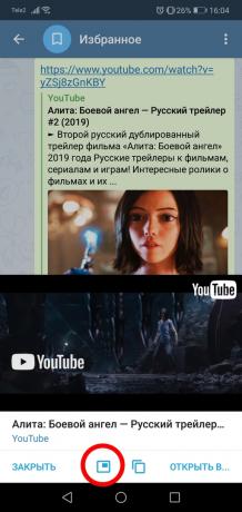 o „Telegram” Video „obraz w obrazie”