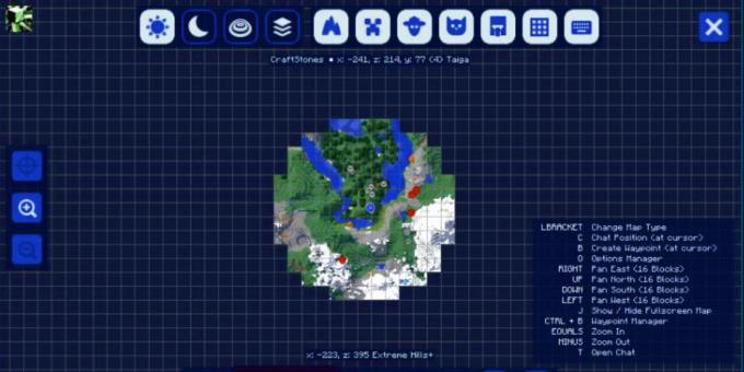 Minecraft mody: JourneyMap