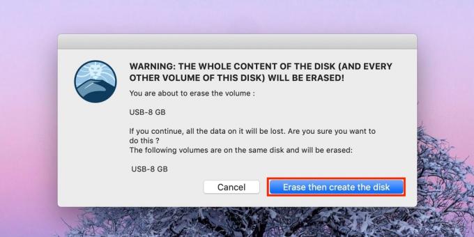 Jak zrobić bootowalną pamięć USB z Mac OS: kliknij wymazać utworzyć dysk