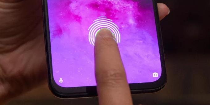 Jeden odcisk palca Motorola zoom