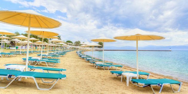 Hotele dla rodzin z dziećmi: Bomo Palmariva Beach 4 *, Evia, Grecja