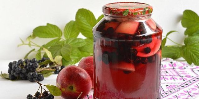 Aronii recepty: Kompot z aronii i jabłka na zimę