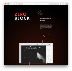 Zero Blok przez zespół Tilda Publishing - edytor do projektowania stron internetowych w Internecie