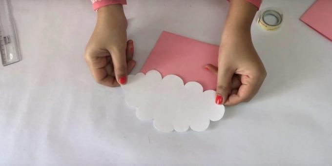 kartka urodzinowa z własnymi rękami: klej chmura