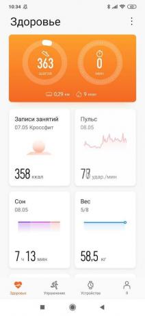 Huawei GT 2e: wskaźniki zdrowia i aktywności fizycznej w aplikacji