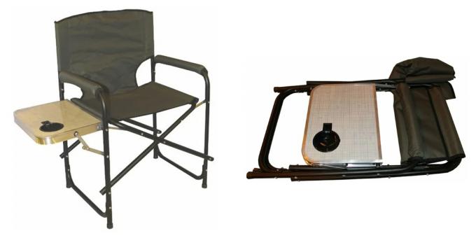 Krzesło składane - fotel ze stołem
