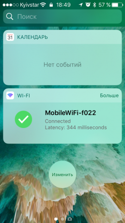 Wi-Fi Widget: test ping