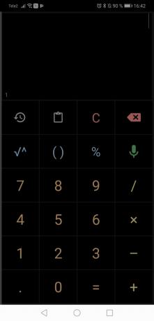 Kalkulator dla Androida: Ciemny motyw