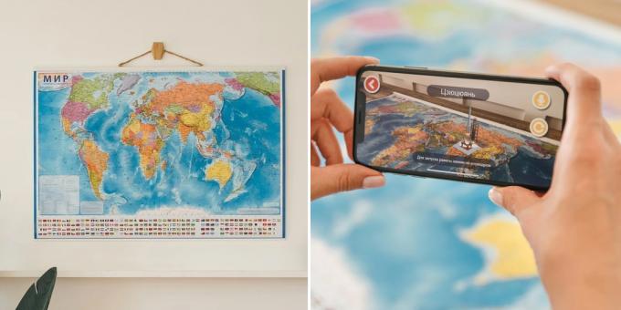 Prezenty dla dziecka 1 września: mapa ścienna świata