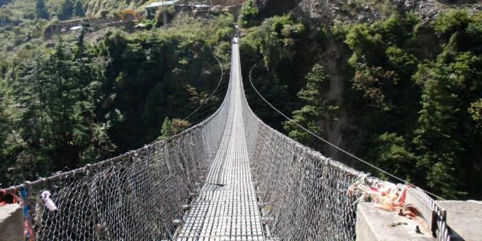 Najbardziej przerażające mosty: most wiszący w Ghasie