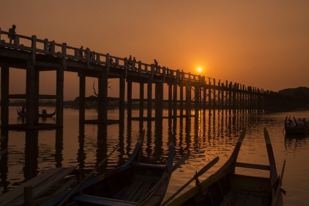 piękne mosty: U Bein Bridge, Birma