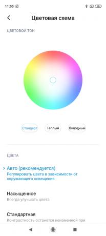 Redmi Note 9 Pro: ustawienia kolorów