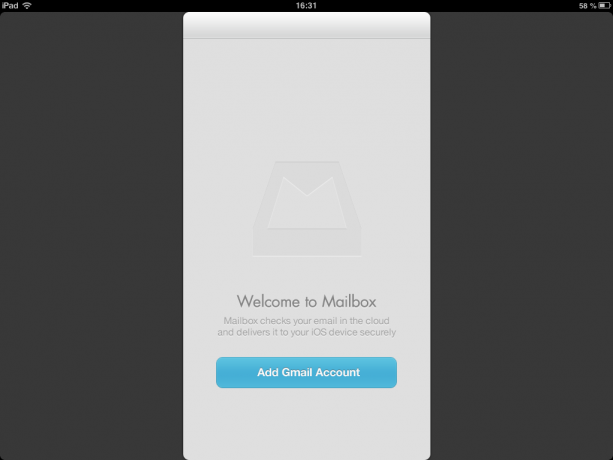 Mailbox dla iPada powitanie
