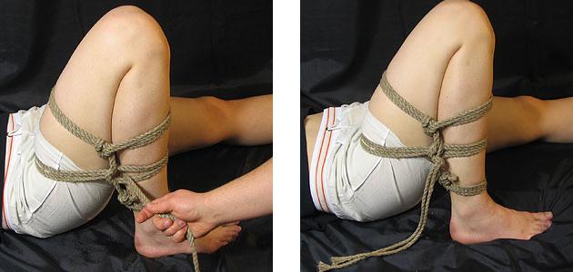 Elementy Shibari: Więzy stóp